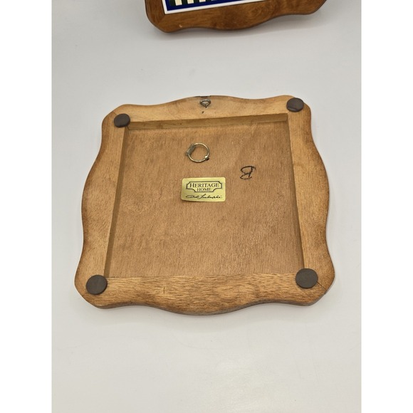 Bob Timberlake Vintage Wooden Rooster Tile Wall Hanging‎ Trivet Set of 2 - Picture 3 of 3